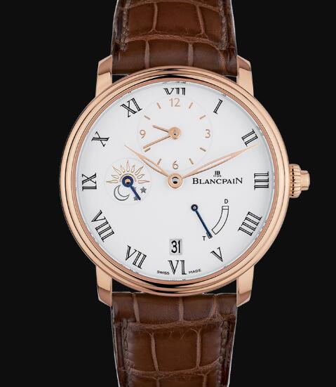 Review Blancpain Villeret Watch Price Review Demi-Fuseau Horaire 8 Jours Replica Watch 6661 3631 55B - Click Image to Close